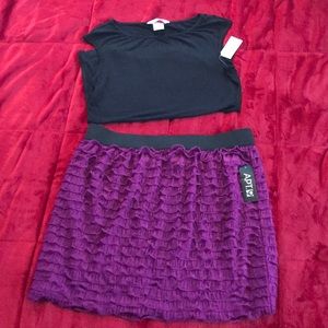 Fun ruffled new purple skirt -NEW with tags